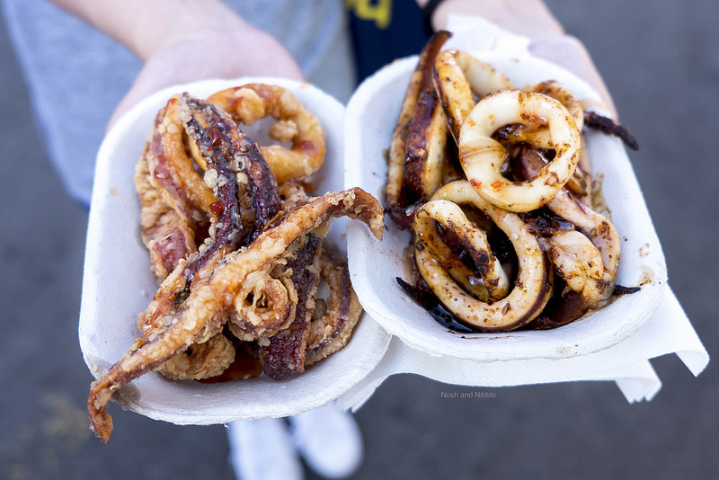 Deep Fried and BBQ Squid