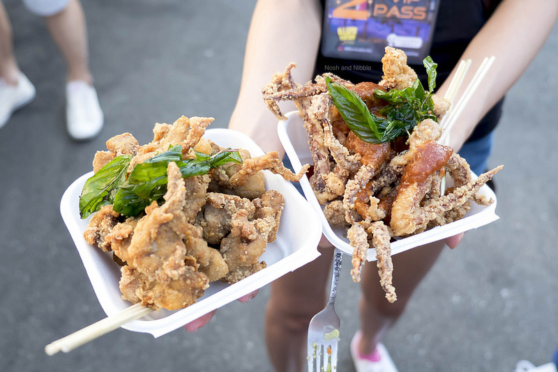 Deep Fried Chicken Nuggets and Squid