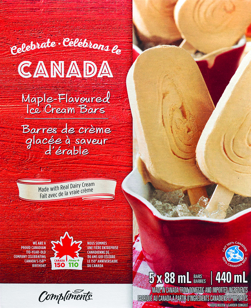 Compliments Maple-Flavoured Ice Cream Bars