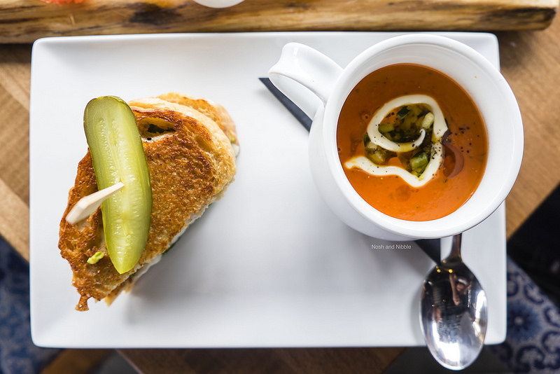 Green Goddess Grilled Cheese with Tomato Soup