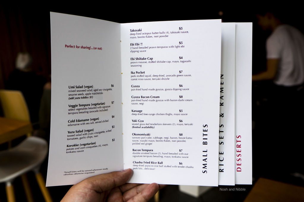 Small Bites Menu