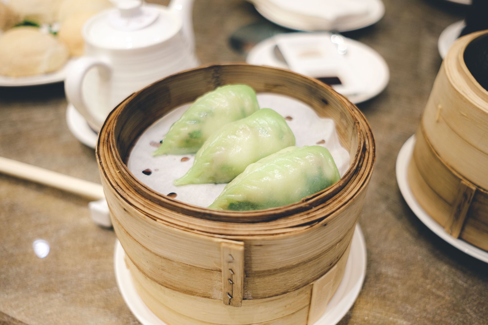 Steamed Prawn and Spinach Dumplings