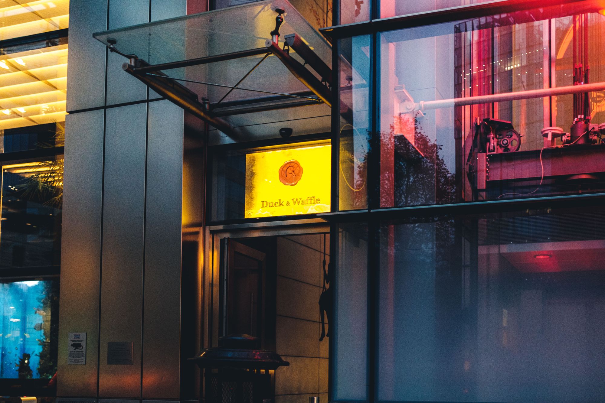 Outside Duck and Waffle