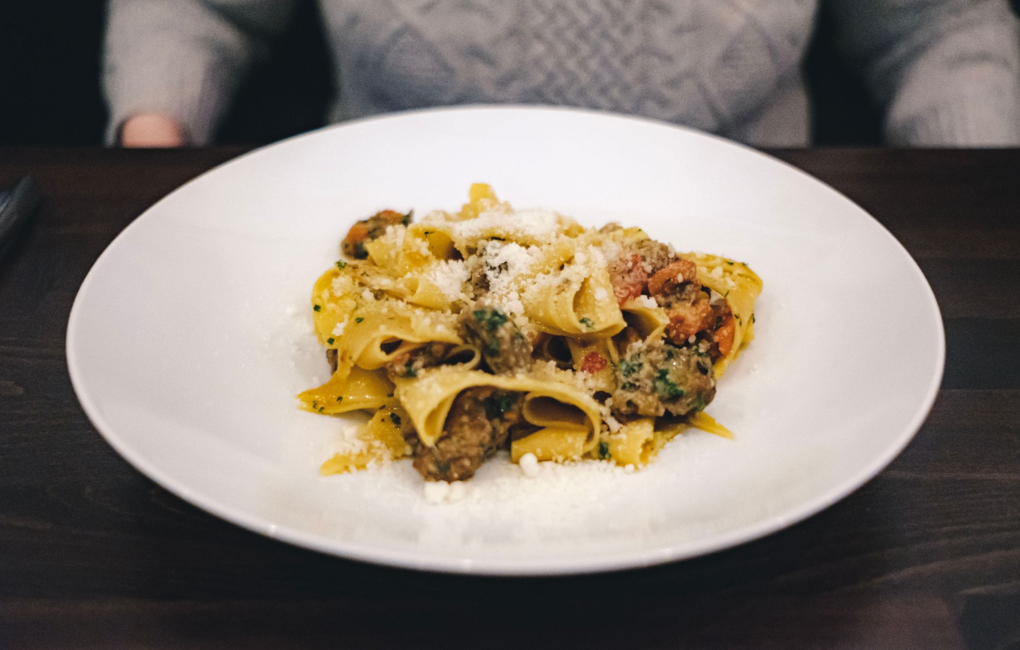 Maltagliati with Lamb and Peppers