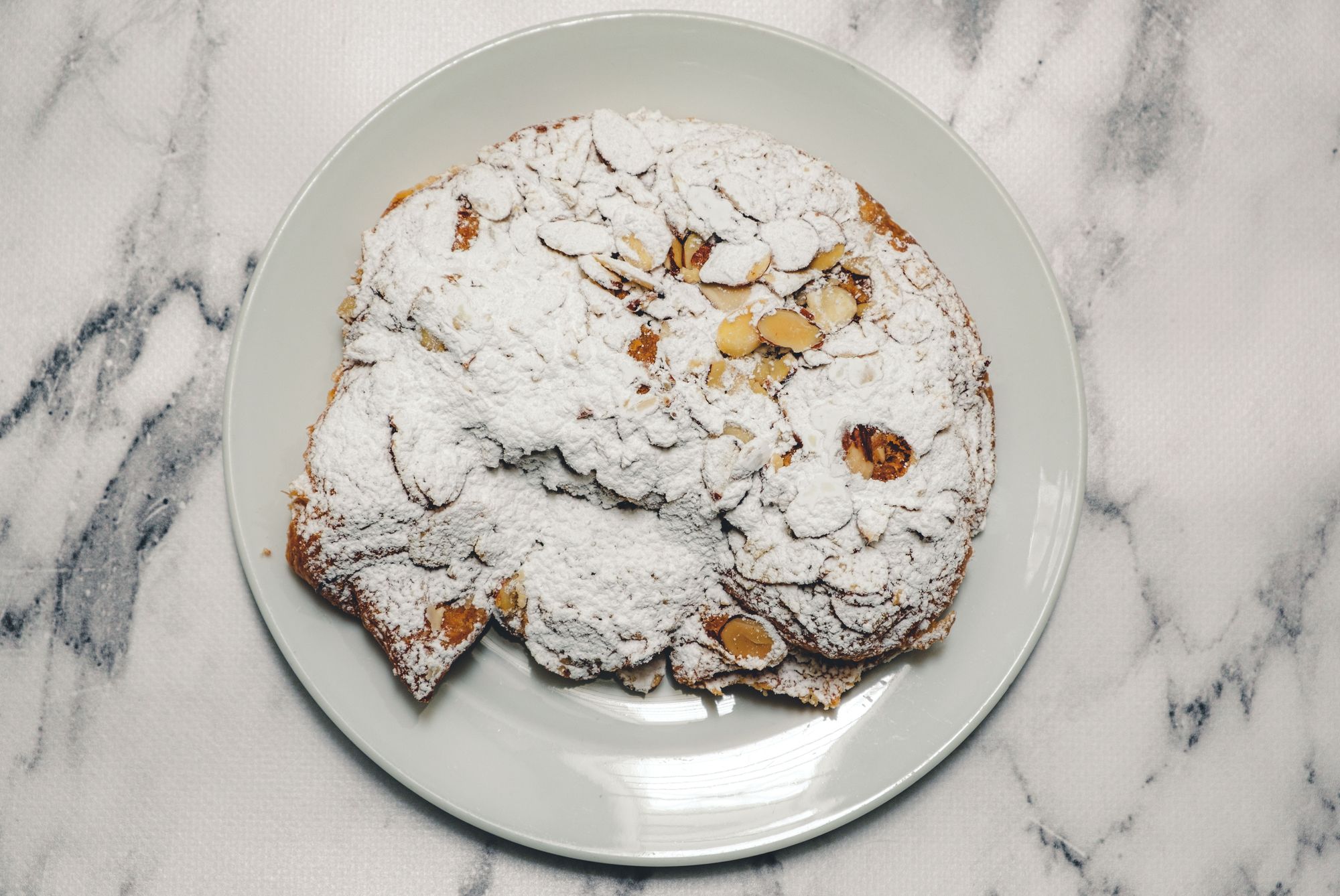 Purebread Almond Croissant ($4.75) - Overhead