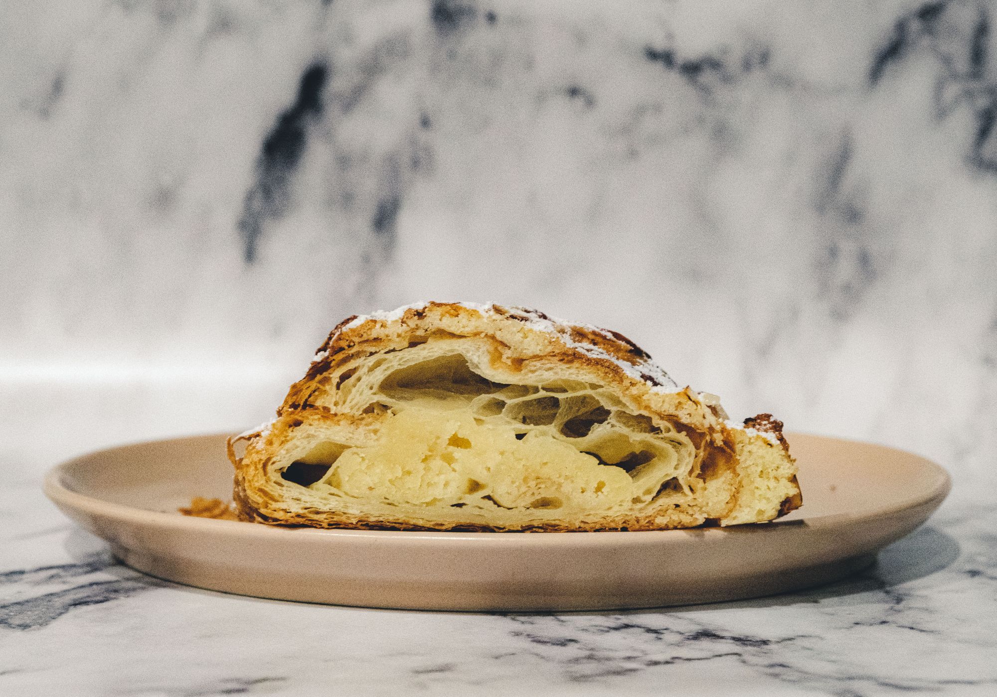 La Forêt Almond Croissant ($4.75) - Cross Section