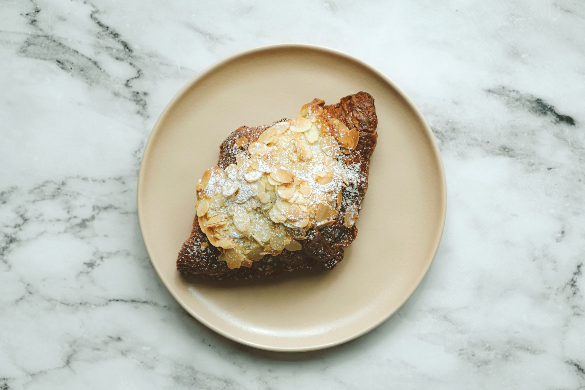 FDL Cafe Double Baked Almond Croissant ($4.75) - Overhead