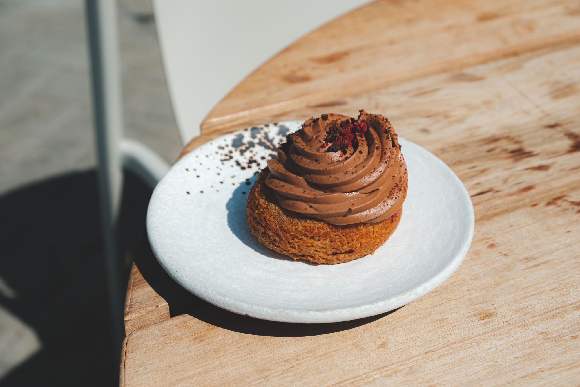 Cherry Chocolate Rotating Cream Puff