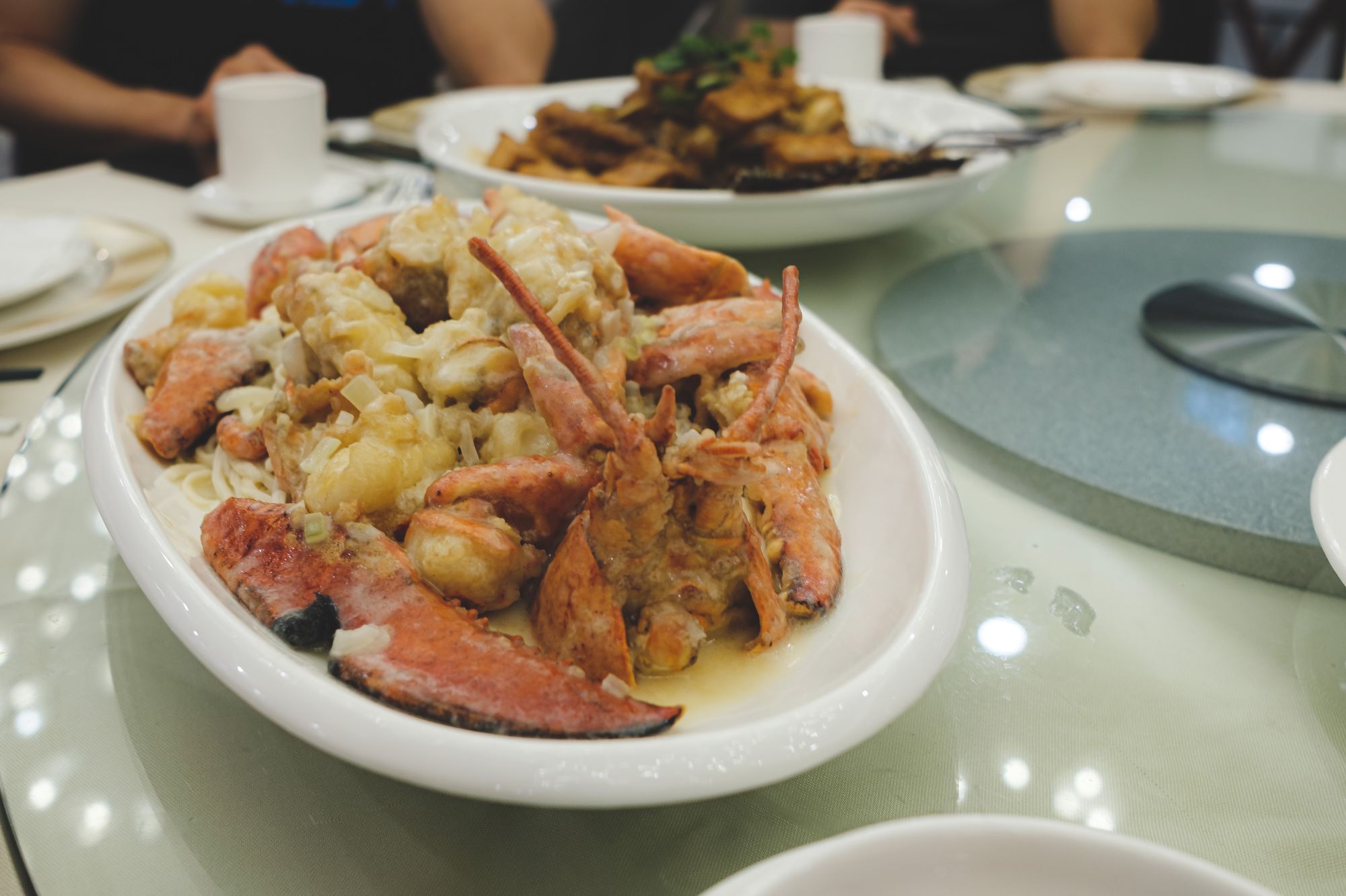 Lobster with Yi Mein Noodles in Cream Sauce