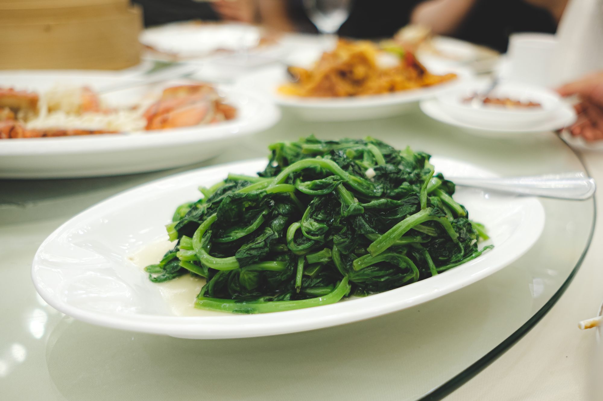 Pea Shoots with Garlic Sauce