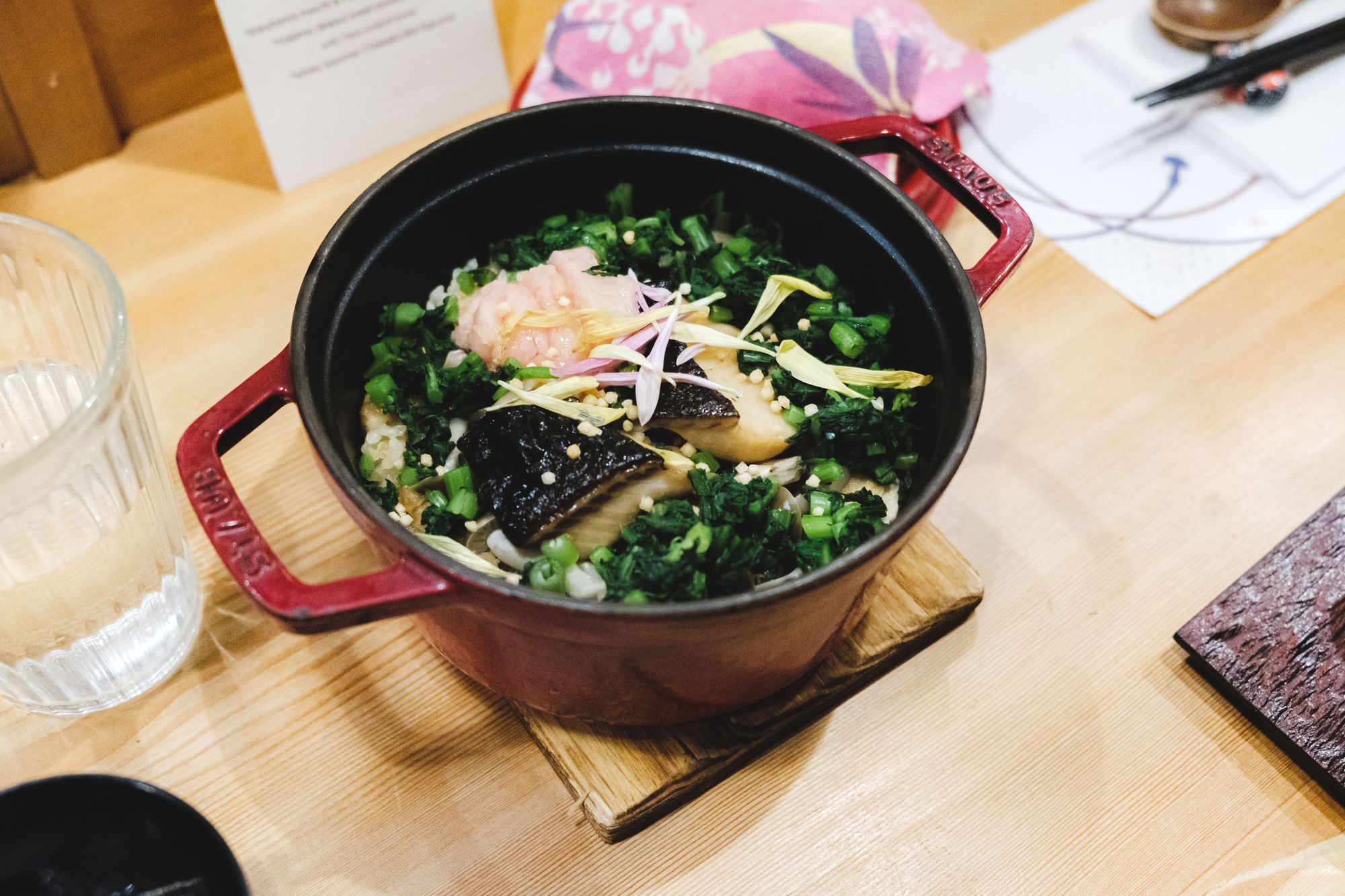 Stem Japanese Eatery – Staub Gohan – BC Sablefish and Salted Cod Roe