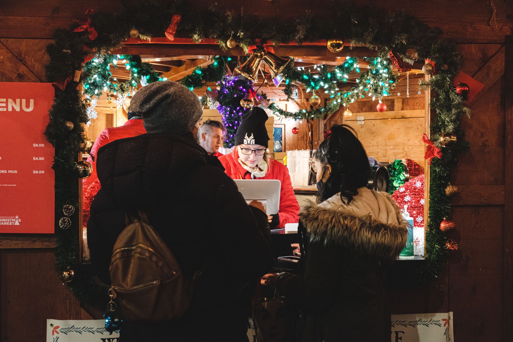 Vancouver Christmas Market Gluhwein Stand