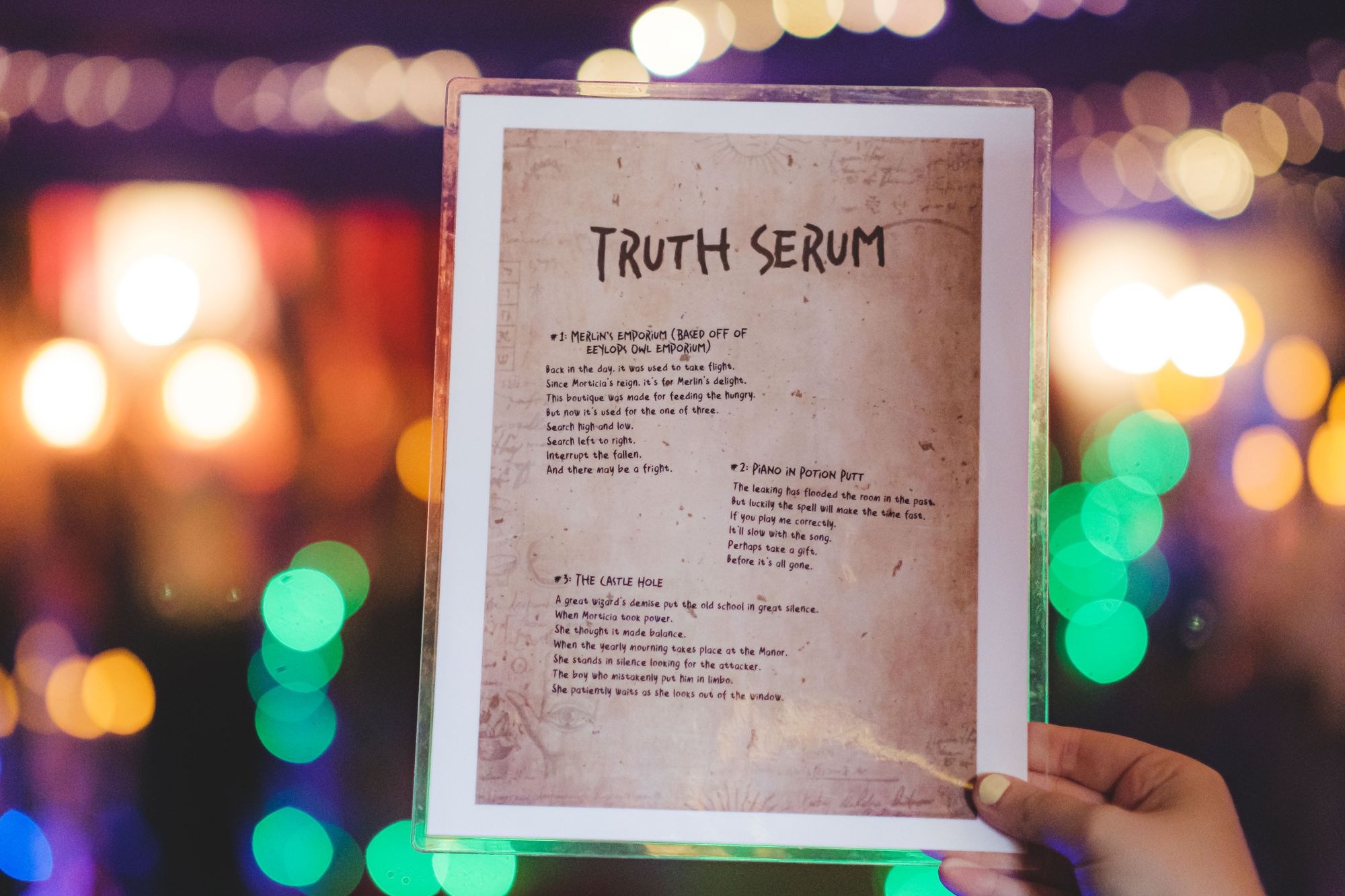 The Wizard's Den – Truth Serum Riddles