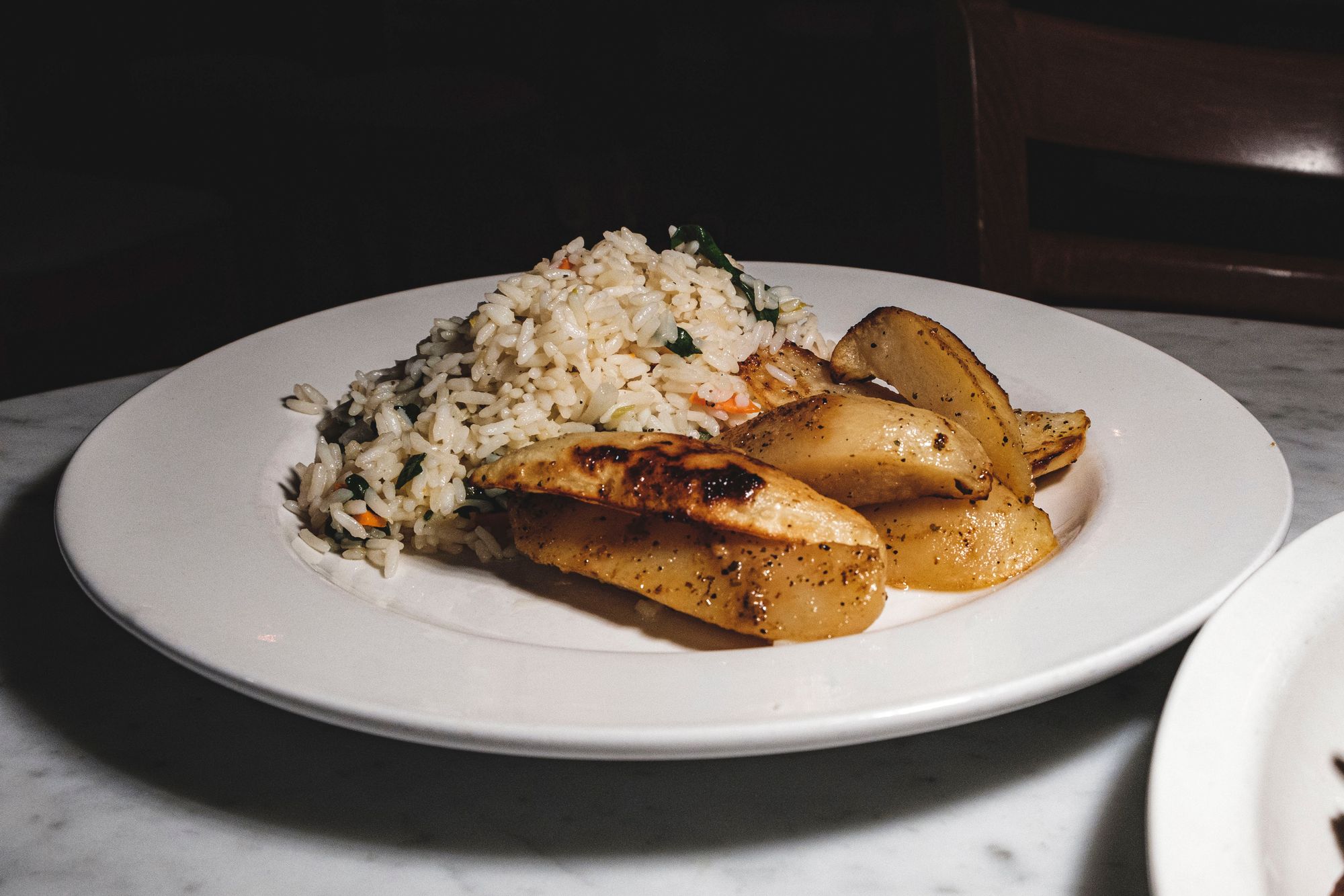 Apollonia Vancouver – Chef's Platter Rice and Potatoes