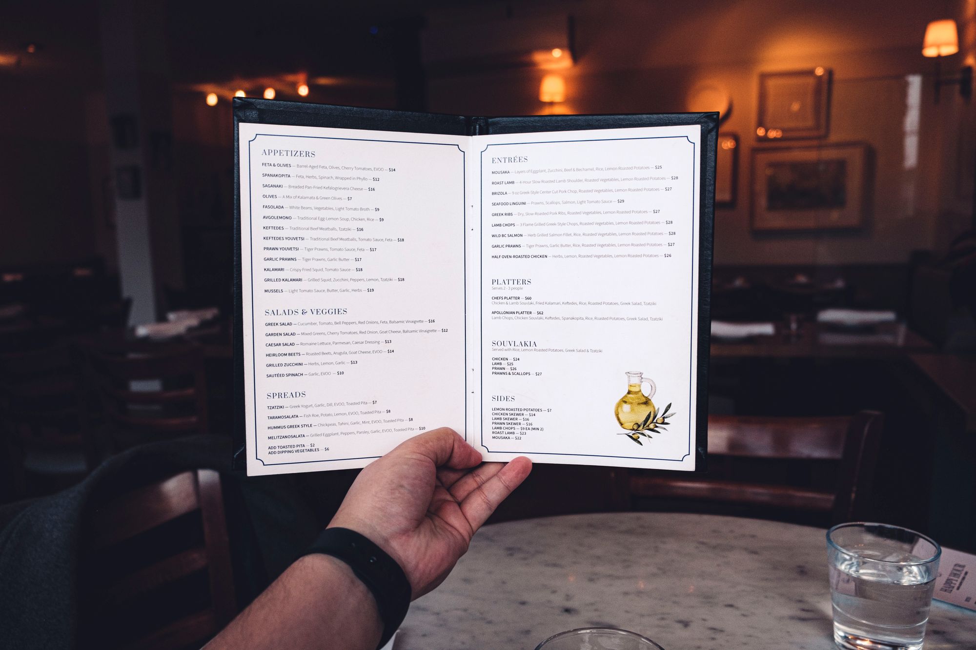 Apollonia Vancouver – Menu