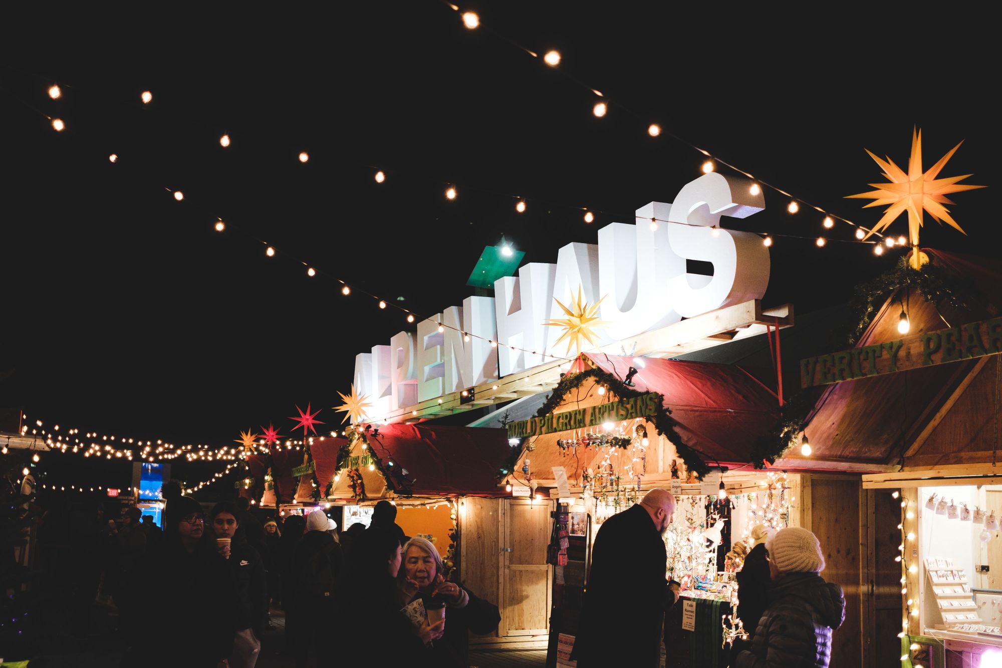 Vancouver Christmas Market – Outside Alpen Haus (Heated Eating Area)