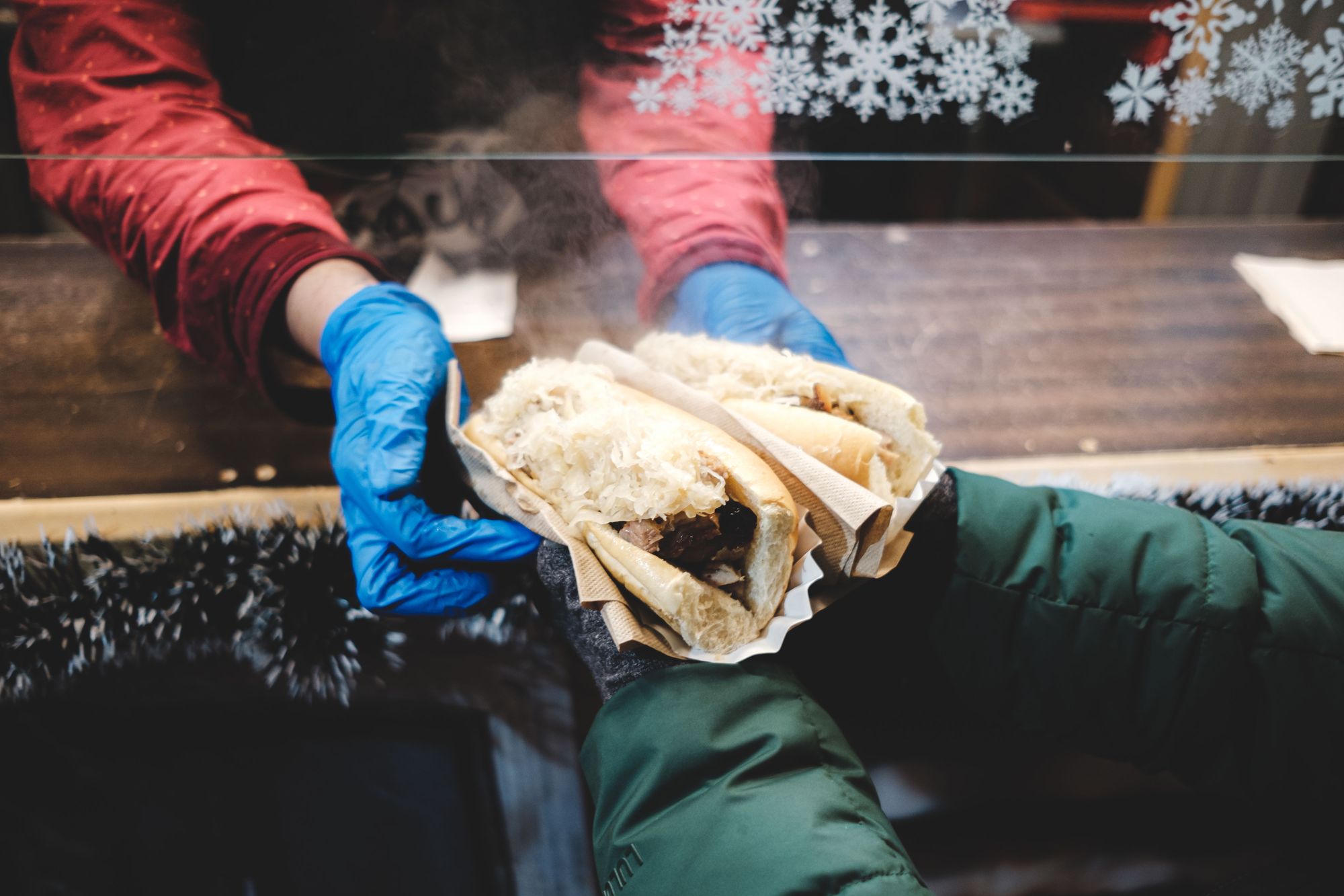 Vancouver Christmas Market – Pork Hock Sandwich