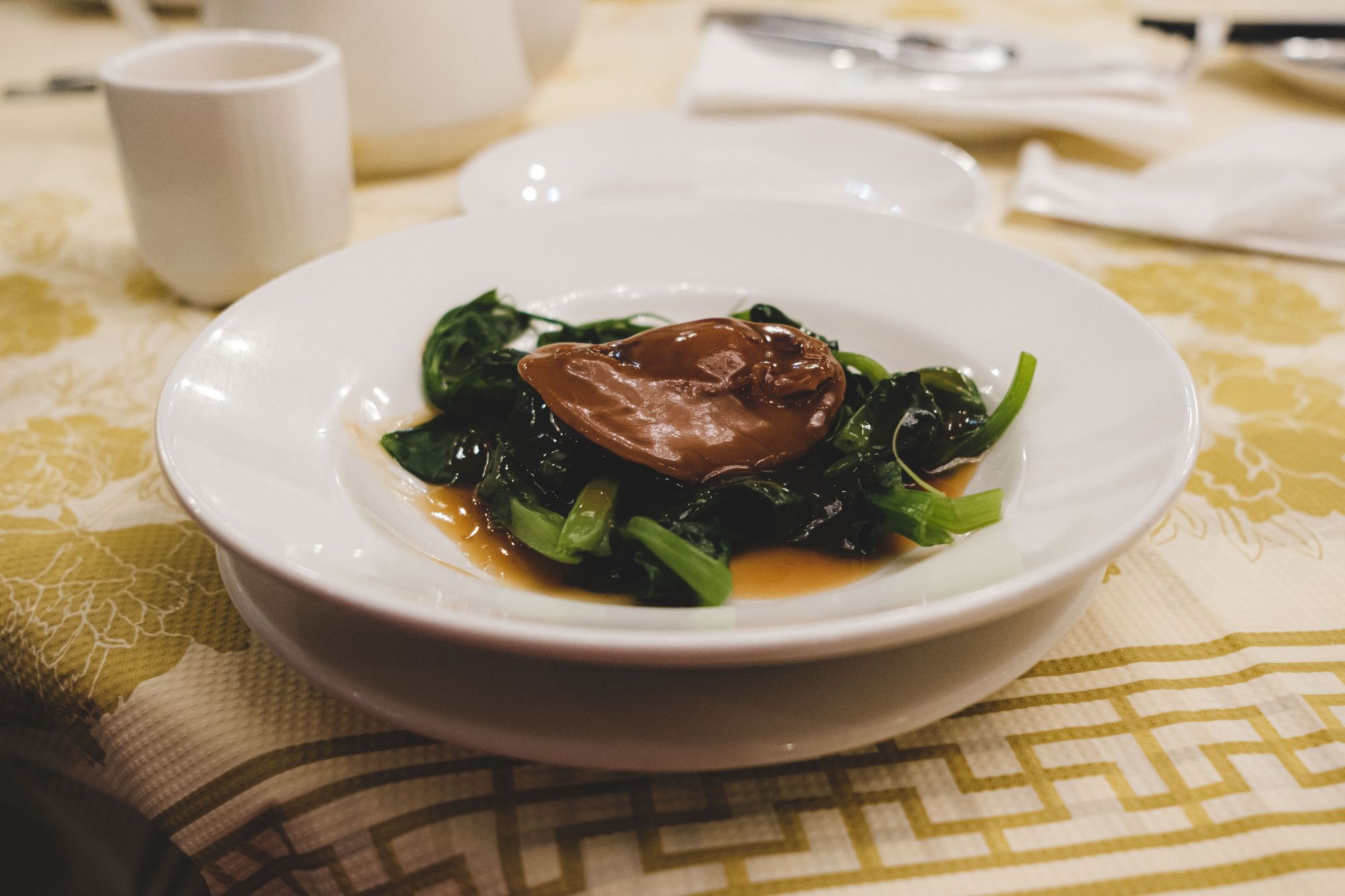 Golden Paramount Seafood Restaurant – Abalone with Pea Tips