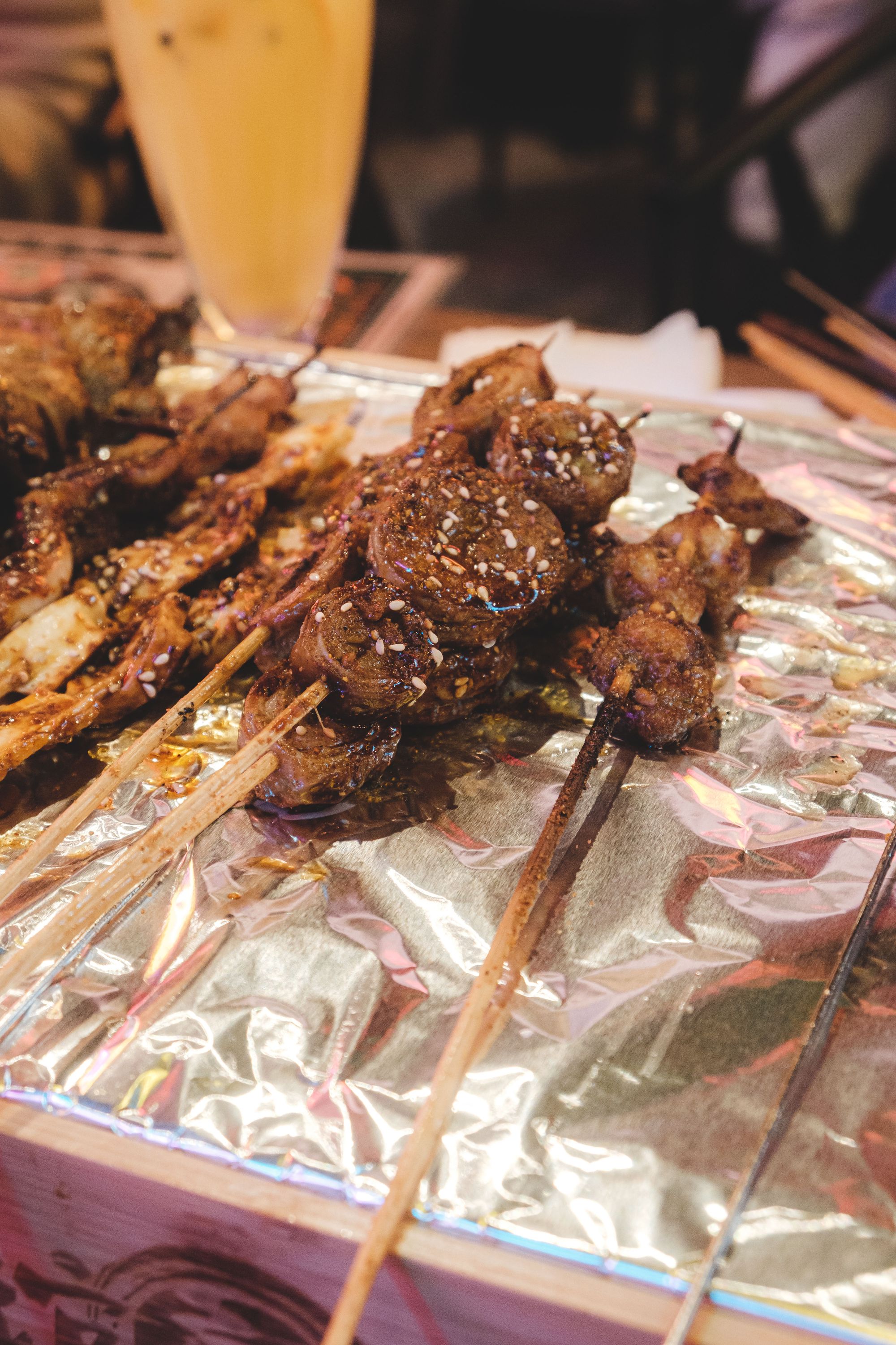 Northern BBQ – Pork Intestine Skewers in Front