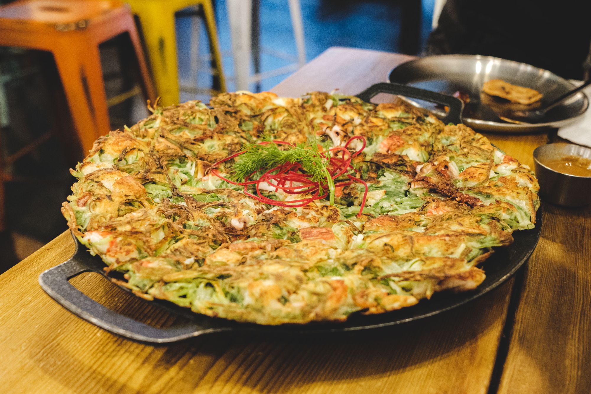 Mapo Pancake House Vancouver – Deluxe Large Jeon (Seafood Green Onion)