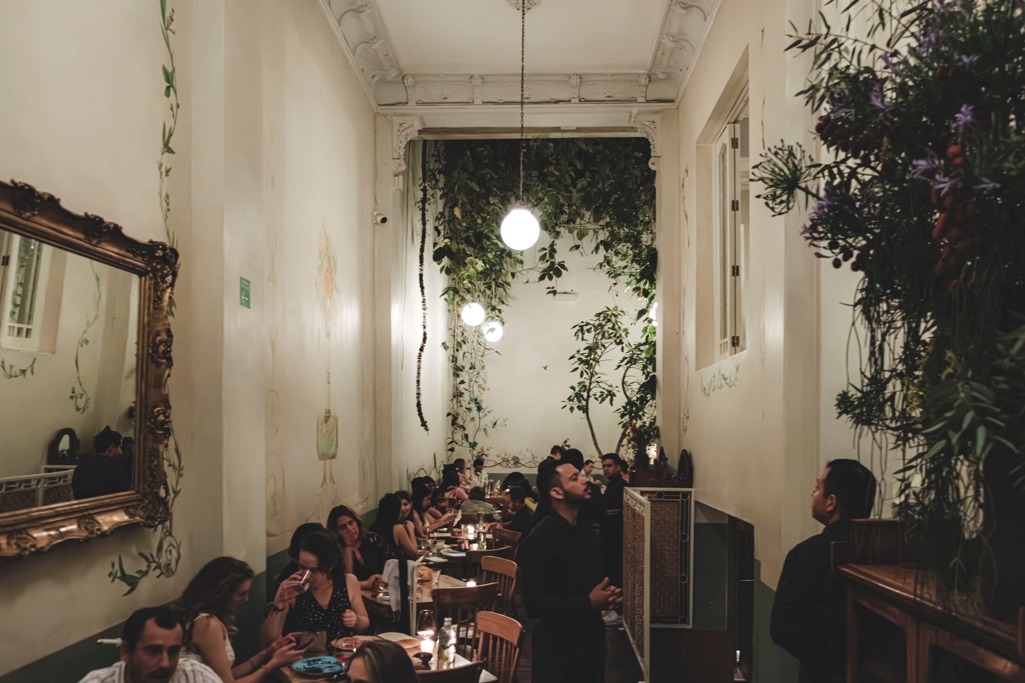 Inside Restaurante Rosetta in Mexico City